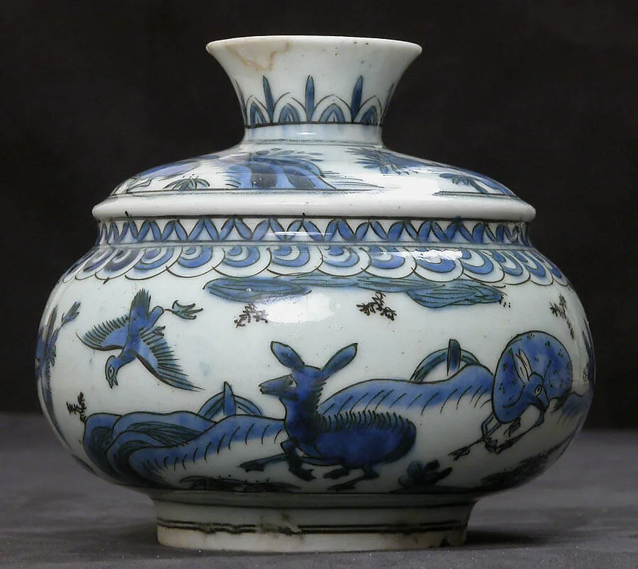 Vase with Animals in a Landscape — Unknown