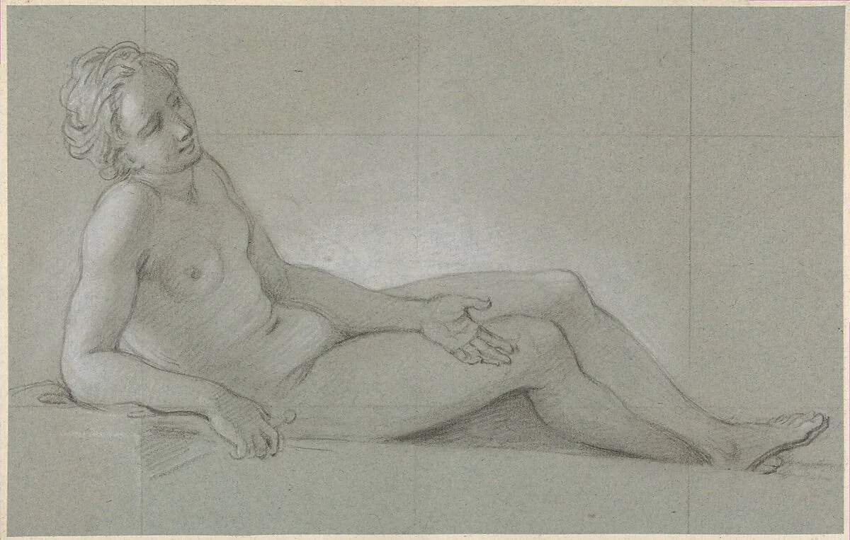 Study of a Reclining Female Nude — Charles Antoine Coypel