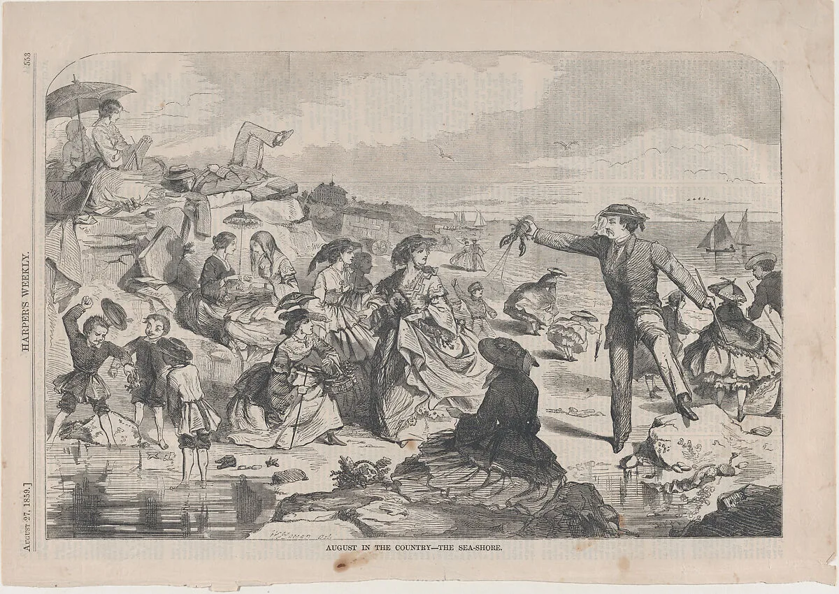 August in the Country – The Sea-Shore (from "Harper's Weekly," Vol. III) — Harper & Brothers|Winslow Homer|Harper's Weekly