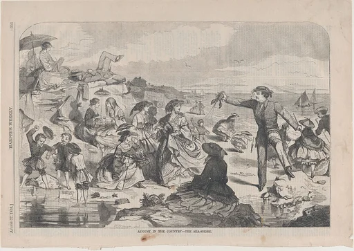 August in the Country – The Sea-Shore (from "Harper's Weekly," Vol. III)