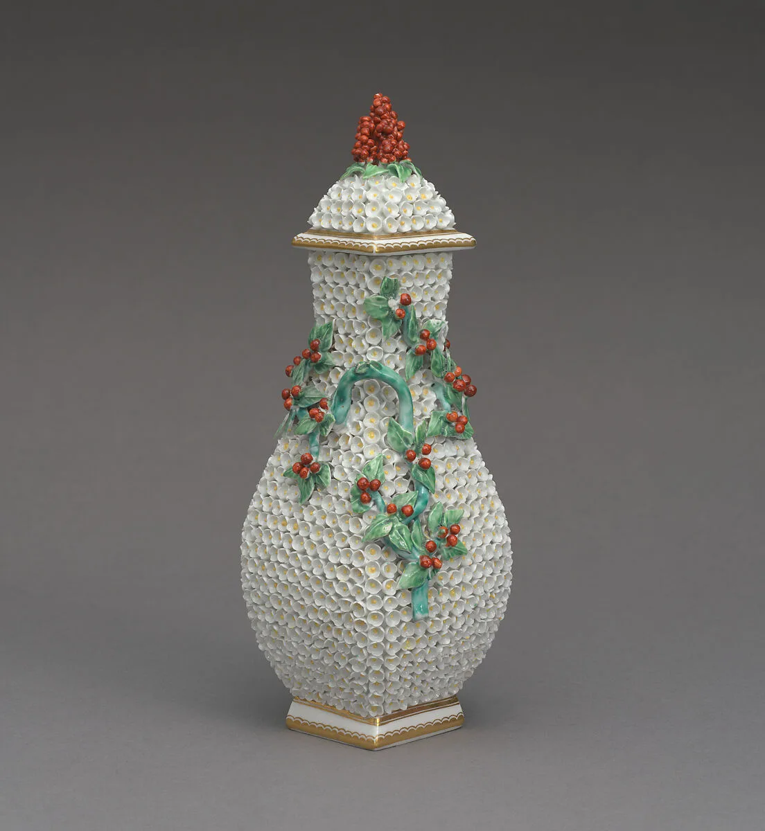 Vase with cover — Chelsea Porcelain Manufactory