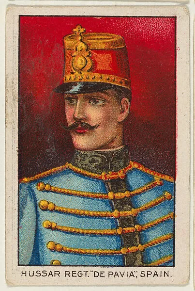 Hussar Regiment "De Pavia," Spain, from the Military series (T79) issued by the American Tobacco Company — American Tobacco Company
