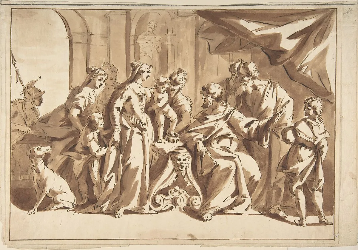Moses Trampling on Pharaoh's Crown — Anonymous, Italian, Venetian, 18th century
