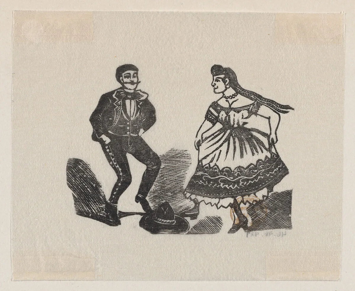 Man and woman dancing — José Guadalupe Posada|Manuel Manilla