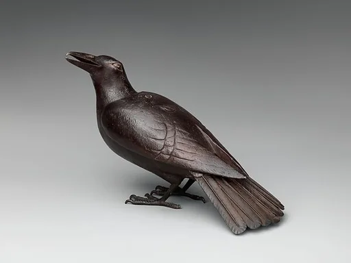 Okimono in form of Crow (Karasu)