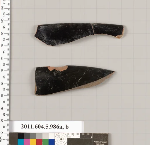 Terracotta rim fragments of kylikes (drinking cups)