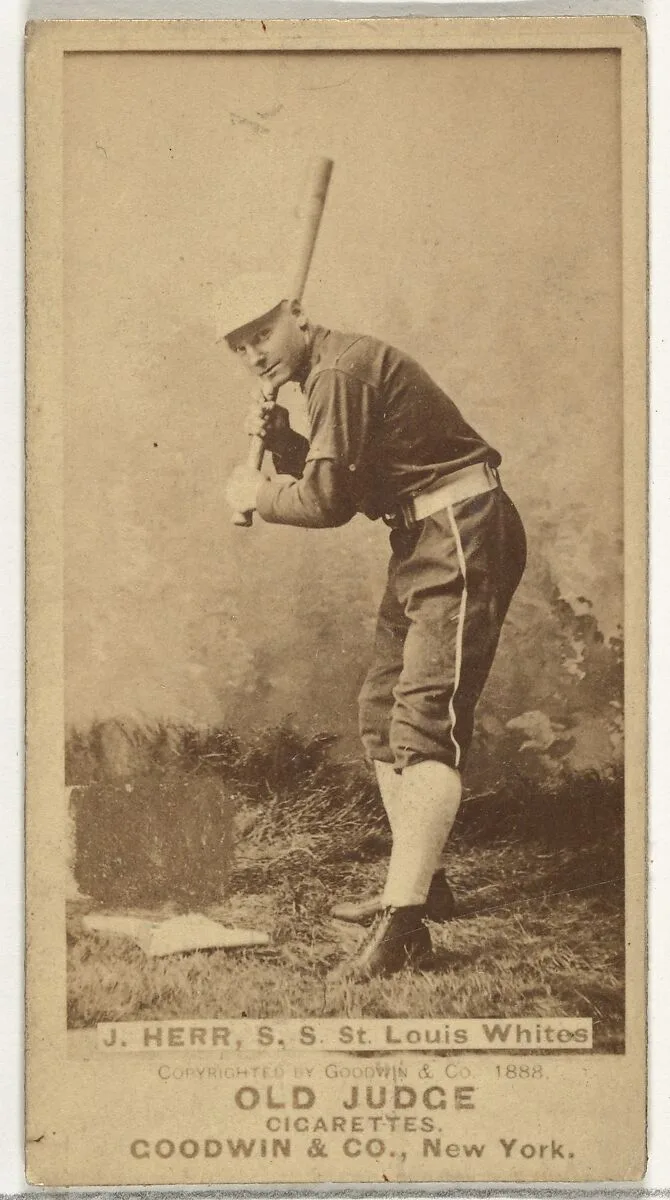 Herr, Shortstop, St. Louis Whites, from the Old Judge series (N172) for Old Judge Cigarettes — Goodwin & Company