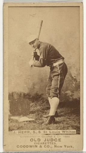 Herr, Shortstop, St. Louis Whites, from the Old Judge series (N172) for Old Judge Cigarettes
