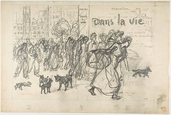 Dans la Vie (Study for Book Cover) — Théophile-Alexandre Steinlen