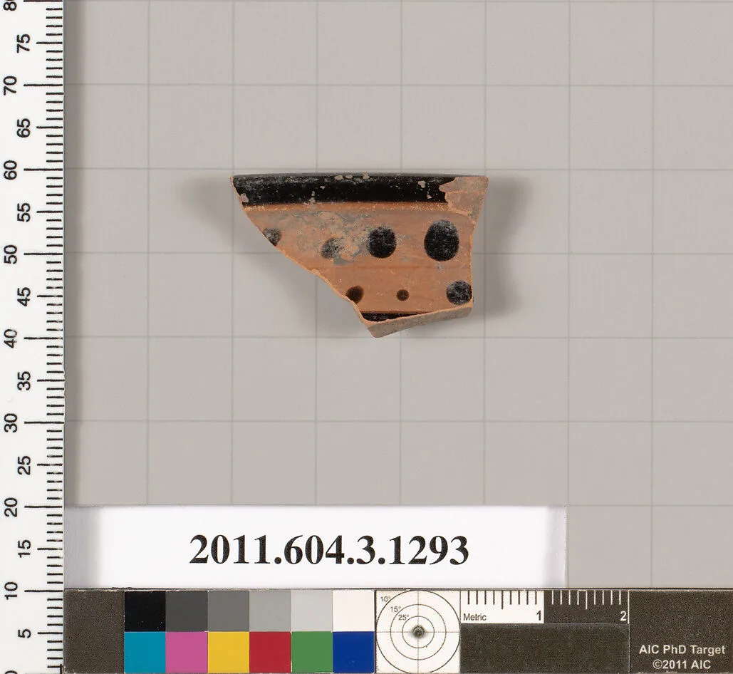 Terracotta rim fragment of a skyphos (deep drinking cup) — Unknown