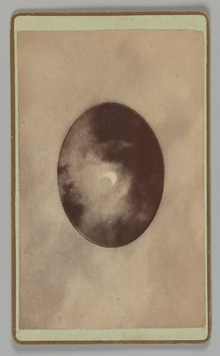 [Vignetted Copy Photograph of Partial Eclipse of the Moon]