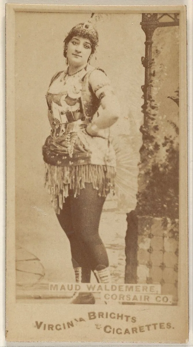 Maud Waldemere, Corsair Co., from the Actors and Actresses series (N45, Type 1) for Virginia Brights Cigarettes — Allen & Ginter