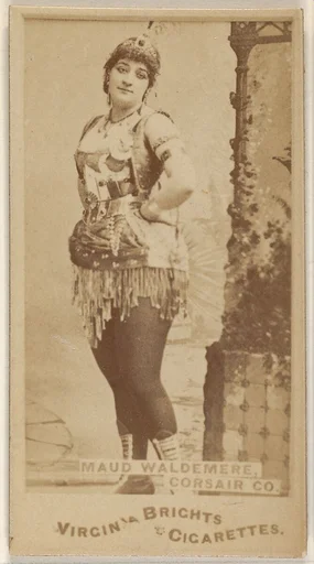 Maud Waldemere, Corsair Co., from the Actors and Actresses series (N45, Type 1) for Virginia Brights Cigarettes