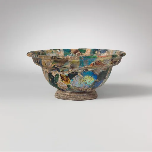 Glass mosaic bowl