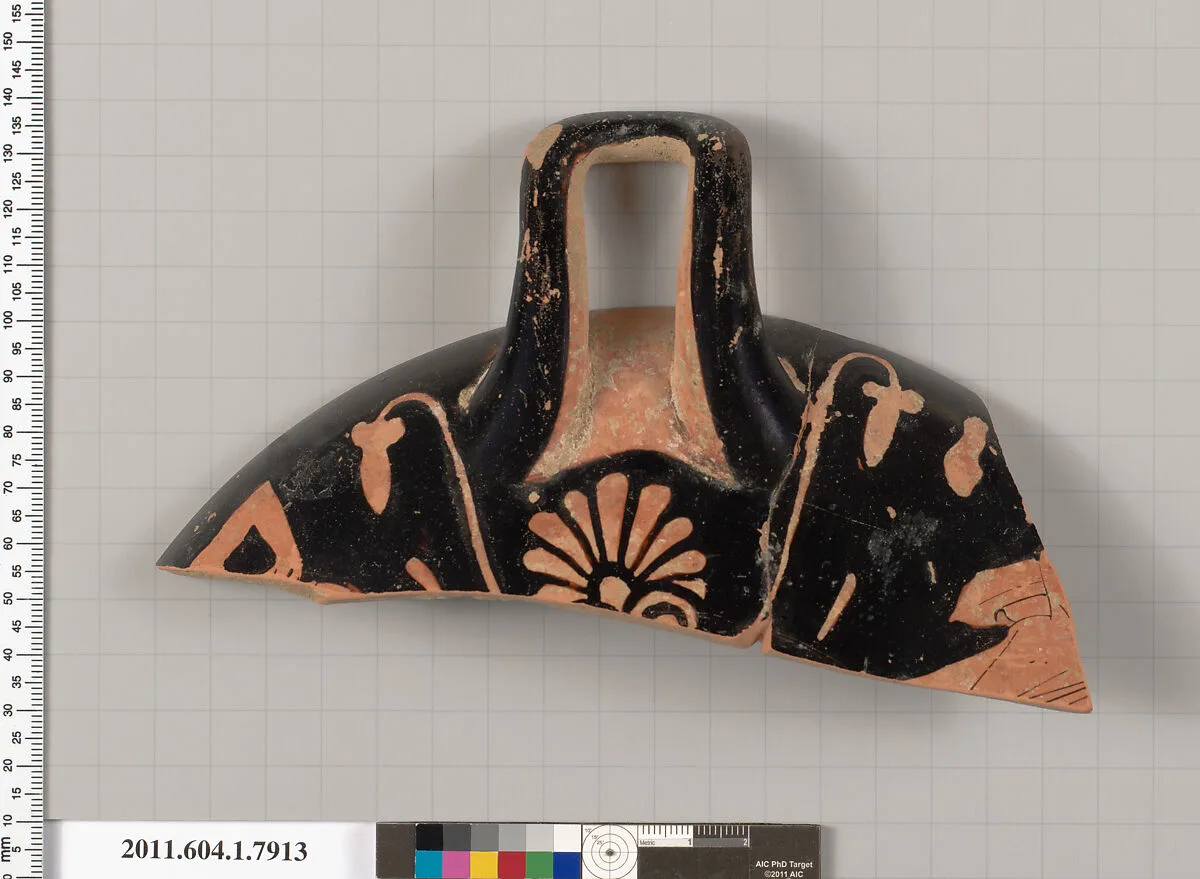 Terracotta fragment of a kylix (drinking cup) — Unknown