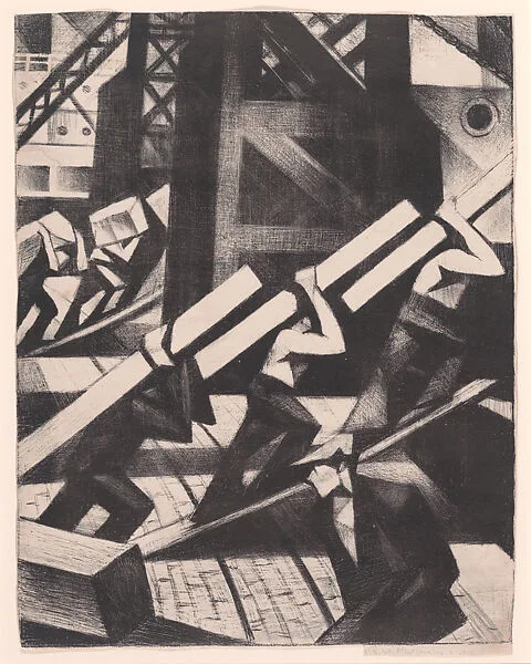 Loading the Ship — Christopher Richard Wynne Nevinson