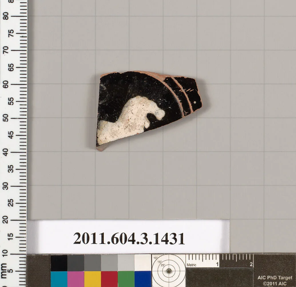 Terracotta fragment of a skyphos (deep drinking cup) — Unknown