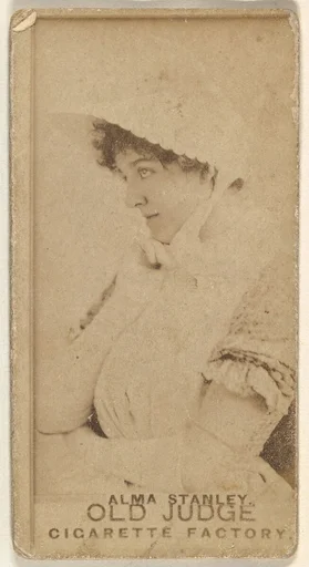 Alma Stanley, from the Actors and Actresses series (N171) for Old Judge Cigarettes
