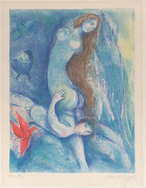 Then He Spent The Night With Her Embracing and Clipping... — Marc Chagall