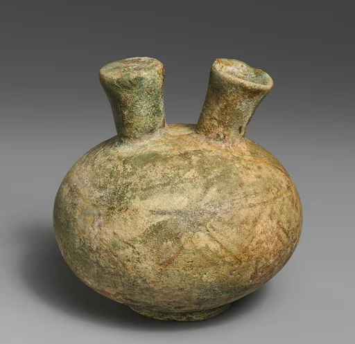 Faience flask