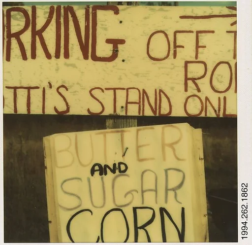 [Detail of Roadside Signs: Fruit and Vegetable Stand]