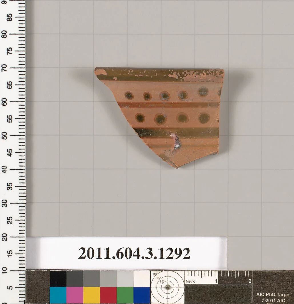 Terracotta rim fragment of a skyphos (deep drinking cup) — Unknown