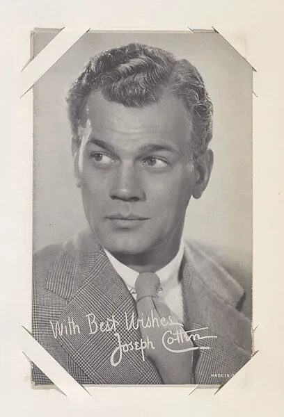 Joseph Cotten from Movie Stars Exhibit Cards series (W401) — Unknown
