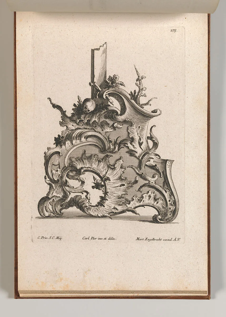 Design for the Base of a Crucifix, Plate 2 from: 'Neü inventierte Crucifix= Stöcke' — Jacob Gottlieb Thelot|Martin Engelbrecht|Carl Pier