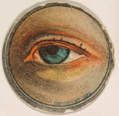 Monocle and Eye (blue), from Jocular Ocular series (N221) issued by Kinney Bros. — Kinney Brothers Tobacco Company