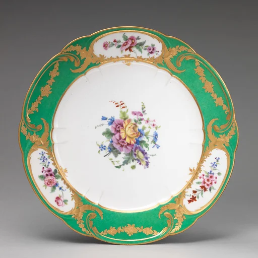 Plate (assiette à palmes) (1 of 102) (part of a service)