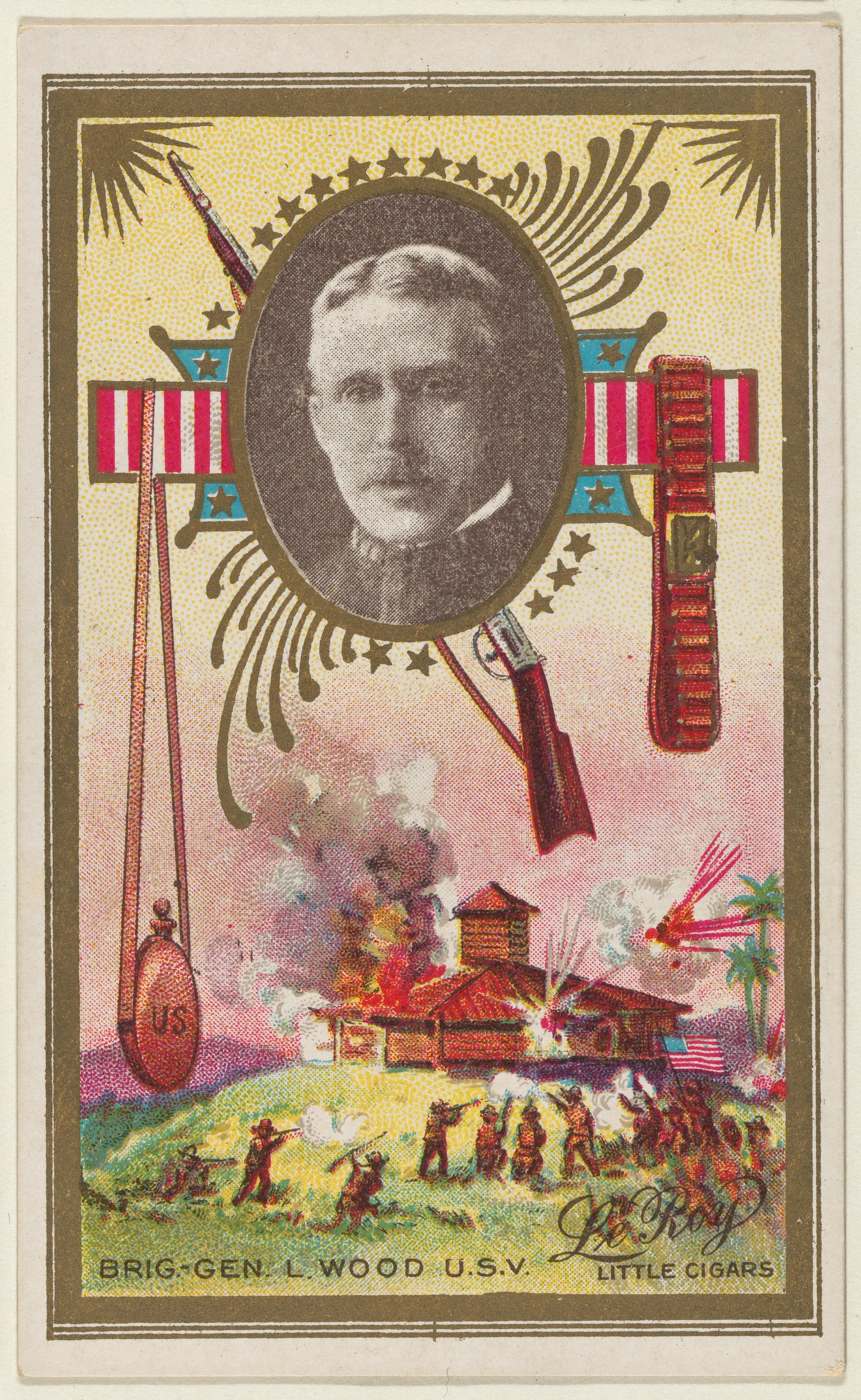 Brigadier General Leonard Wood, U.S. Volunteers, from the "Generals" series (T63), issued by LeRoy Little Cigars — LeRoy Little Cigars