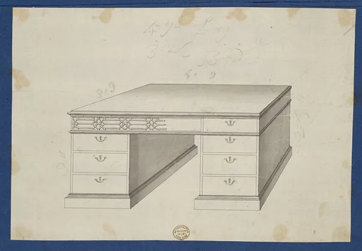 Library Table, from Chippendale Drawings, Vol. II