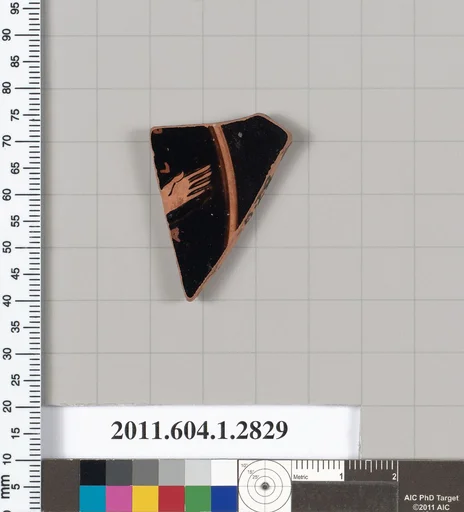 Terracotta fragment of a kylix (drinking cup)