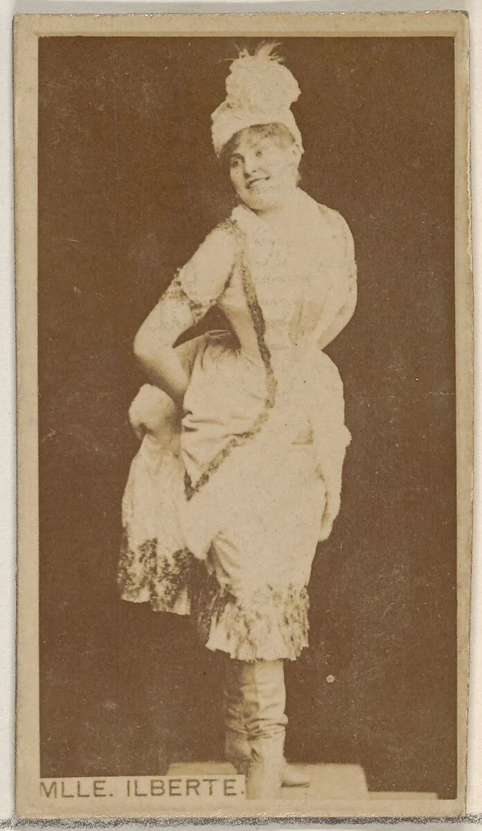 Mlle. Ilberte, from the Actors and Actresses series (N45, Type 8) for Virginia Brights Cigarettes — Allen & Ginter