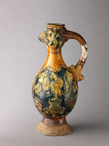 Phoenix-head ewer, Tang sancai ware
