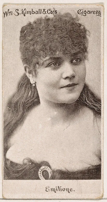 Miss Emilione, from the Actresses series (N190) issued by Wm. S. Kimball & Co. — William S. Kimball & Company
