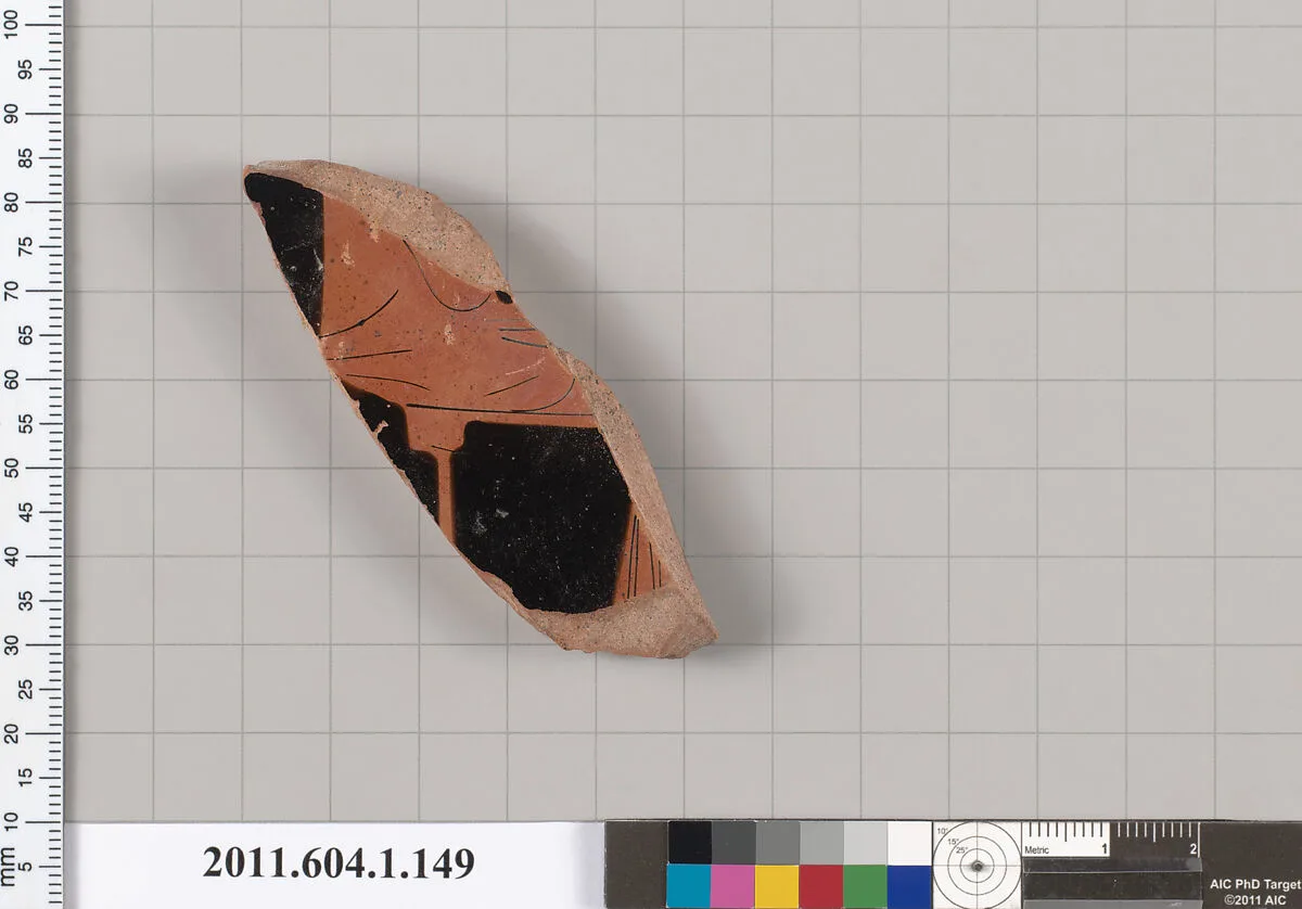 Terracotta fragment of a kylix (drinking cup) — Painter of Bologna 417