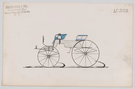Design for 4 seat Phaeton, no top, no. 3329