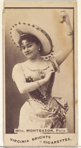Mlle. Montbazon, Paris, from the Actors and Actresses series (N45, Type 1) for Virginia Brights Cigarettes