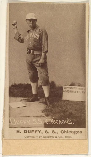 Hugh Duffy, Shortstop, Chicago, from the Old Judge series (N172) for Old Judge Cigarettes