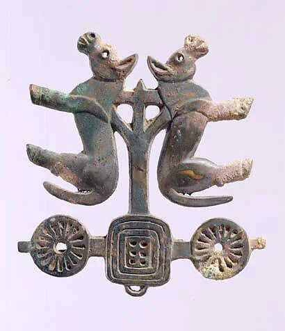 牛車紋青銅飾件|Plaque in the Shape of a Chariot