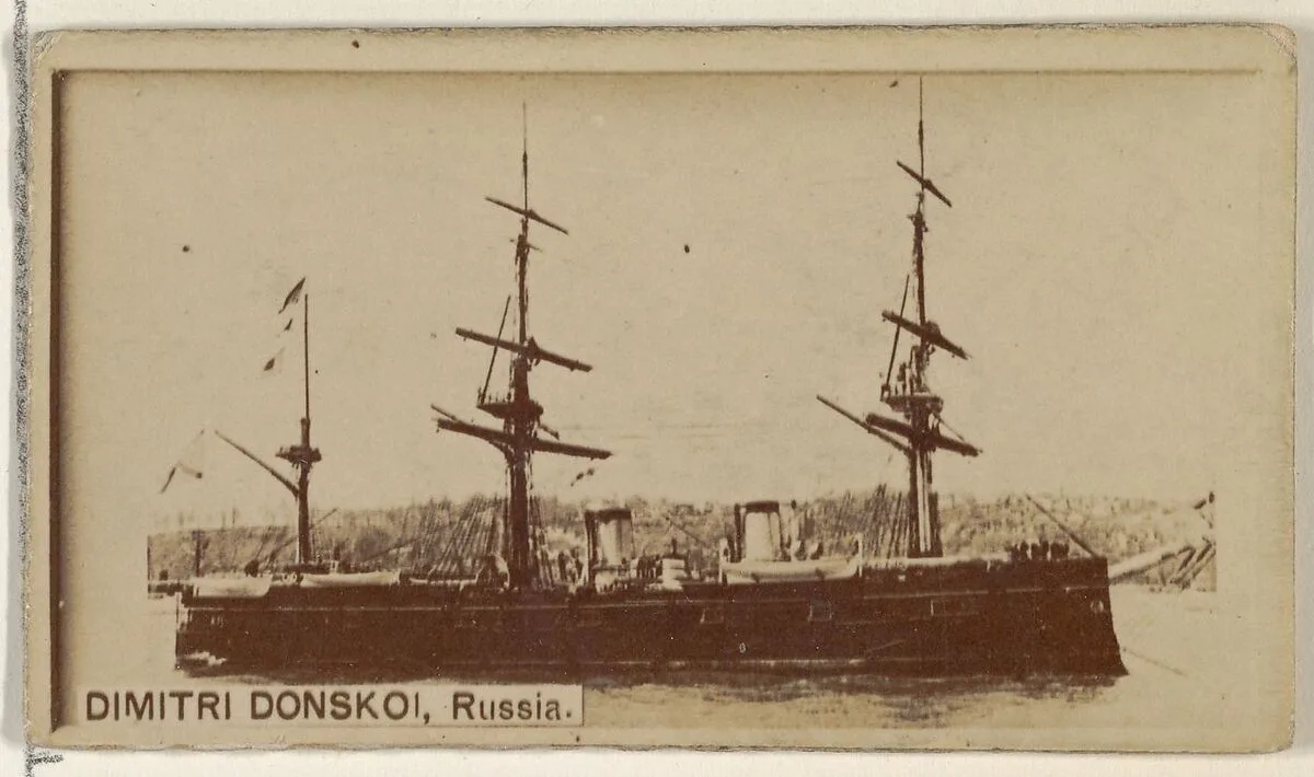 Dimitri Donskoi, Russia, from the Famous Ships series (N50) for Virginia Brights Cigarettes — Allen & Ginter