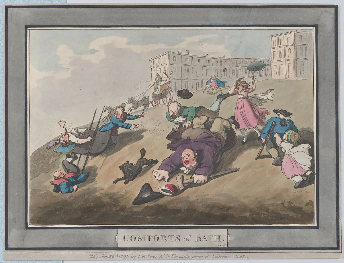 Comforts of Bath, Plate 12 — S. W. Fores|Thomas Rowlandson