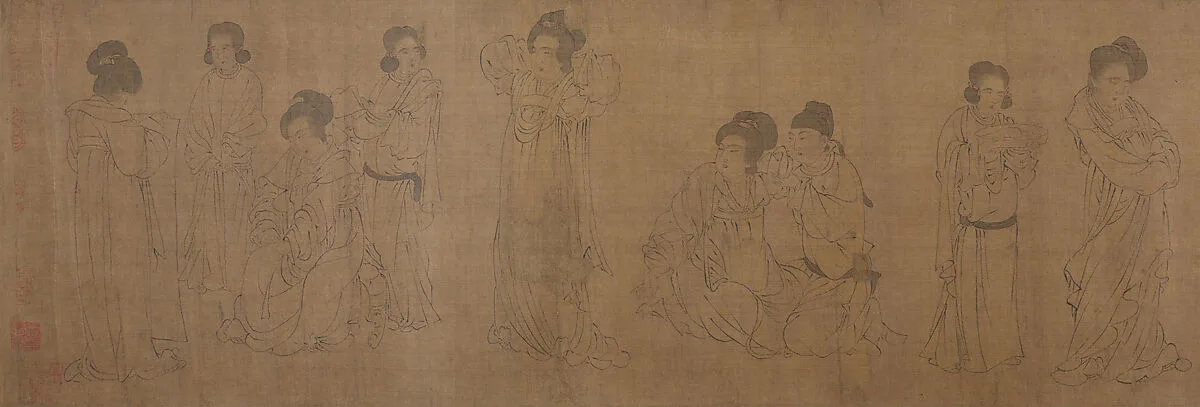 宋 佚名 倣周文矩 宮中圖 卷|In the Palace — Unidentified artist|Zhou Wenju