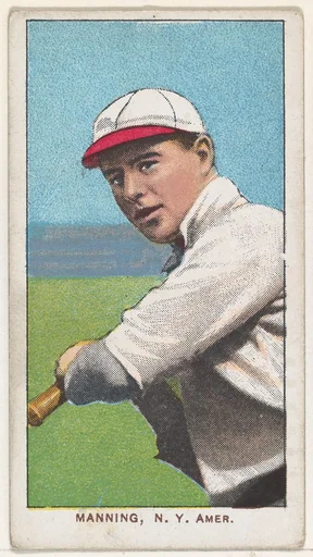 Manning, New York, American League, from the White Border series (T206) for the American Tobacco Company