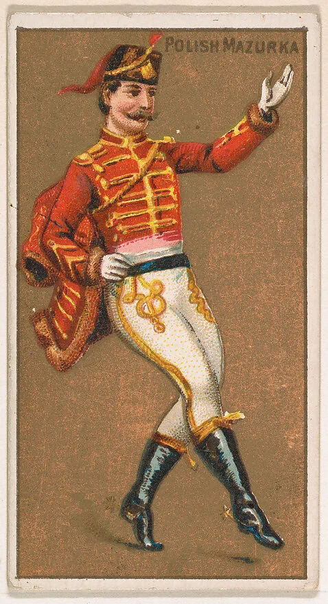 Polish Mazurka, from National Dances (N225, Type 1) issued by Kinney Bros. — Kinney Brothers Tobacco Company