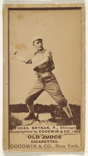 Chas. Brynan, Pitcher, Chicago, from the Old Judge series (N172) for Old Judge Cigarettes