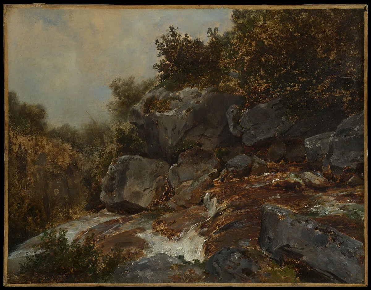 A Stream in the Auvergne — Théodore Rousseau