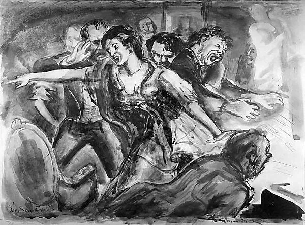 Nastasya Burns the Money — Boardman Robinson