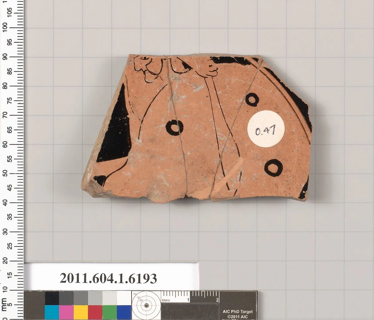 Terracotta fragment of a kylix (drinking cup) — Unknown